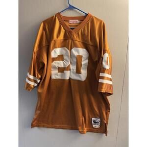 Size 56 Mitchell & Ness Earl Campbell Texas Longhorns Men's Jersey Orange, Small